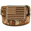 Kids * | Hot Sell Ariat Boys' Digital Camo Flag Western Belt