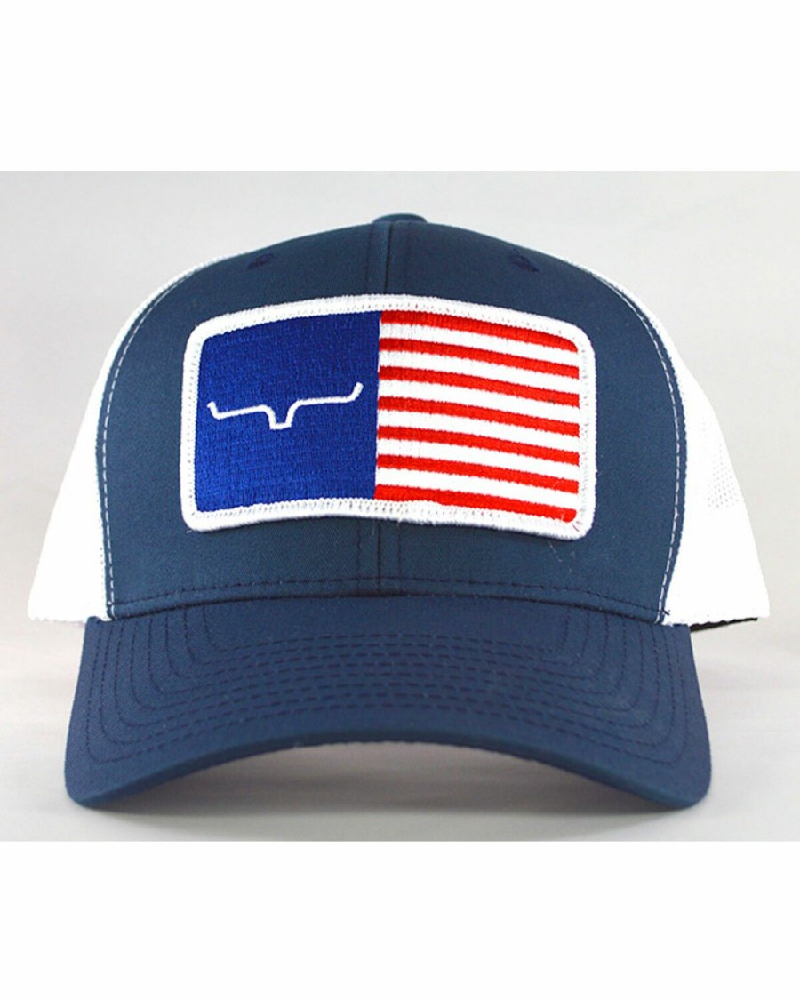 Men * | Official Kimes Ranch Men'S Navy American Trucker Baseball Cap