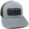 Men * | Premium Okie Men'S Grey & Black Tito Recreation Patch Mesh-Back Ball Cap