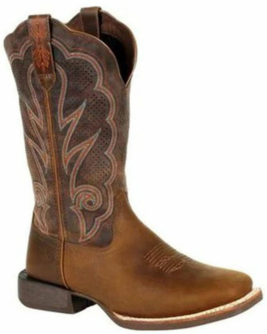 Women * | Top Selling Durango Women'S Lady Rebel Pro Cognac Ventilated Western Boots Square Toe