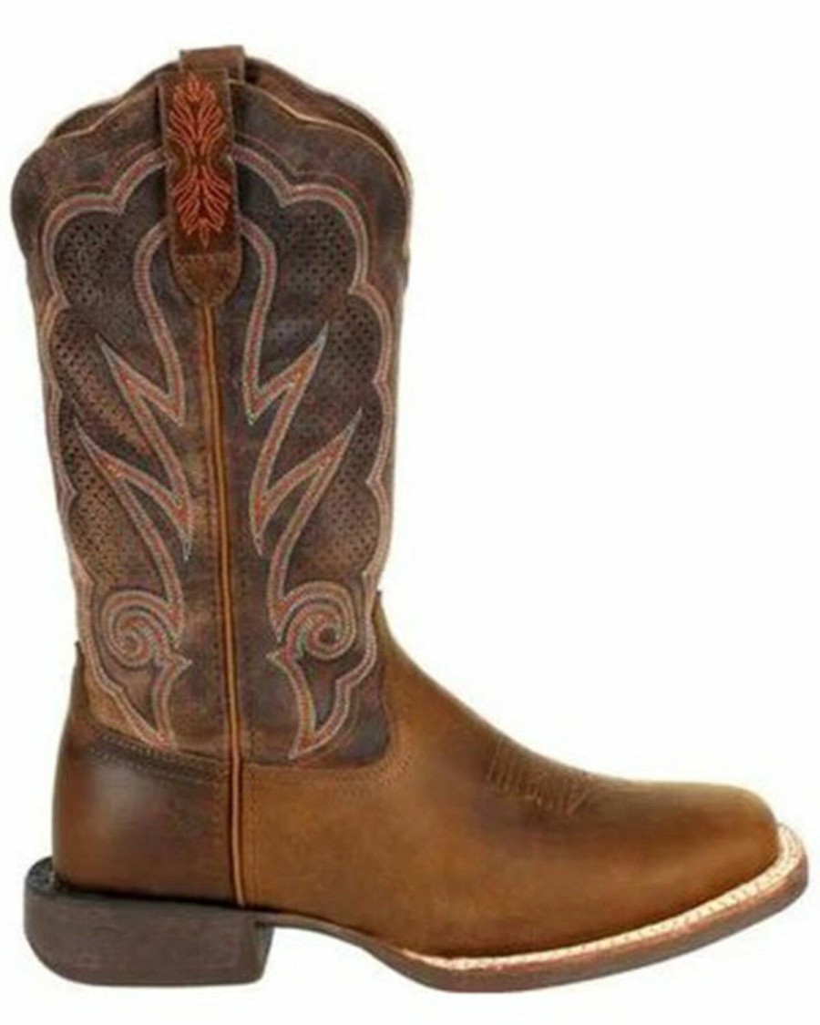 Women * | Top Selling Durango Women'S Lady Rebel Pro Cognac Ventilated Western Boots Square Toe