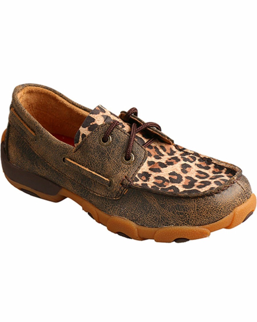 Kids * | Sale Online Twisted X Kids' Leopard Printed Moccasins