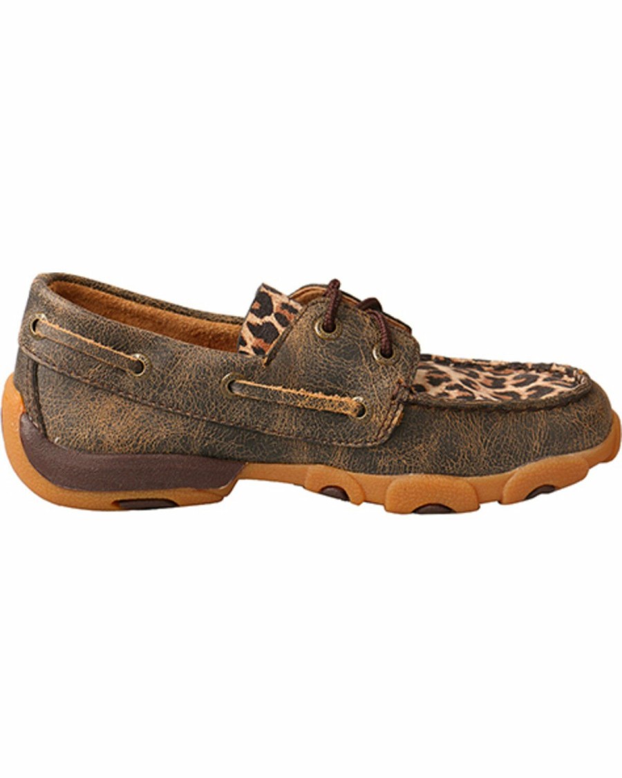 Kids * | Sale Online Twisted X Kids' Leopard Printed Moccasins