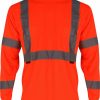 Men * | Official Wolverine Men'S High Visibility Reflective Long Sleeve Polyester T-Shirt