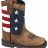 Gifts * | Discount Smoky Mountain Toddler Stars And Stripes Western Boots Square Toe