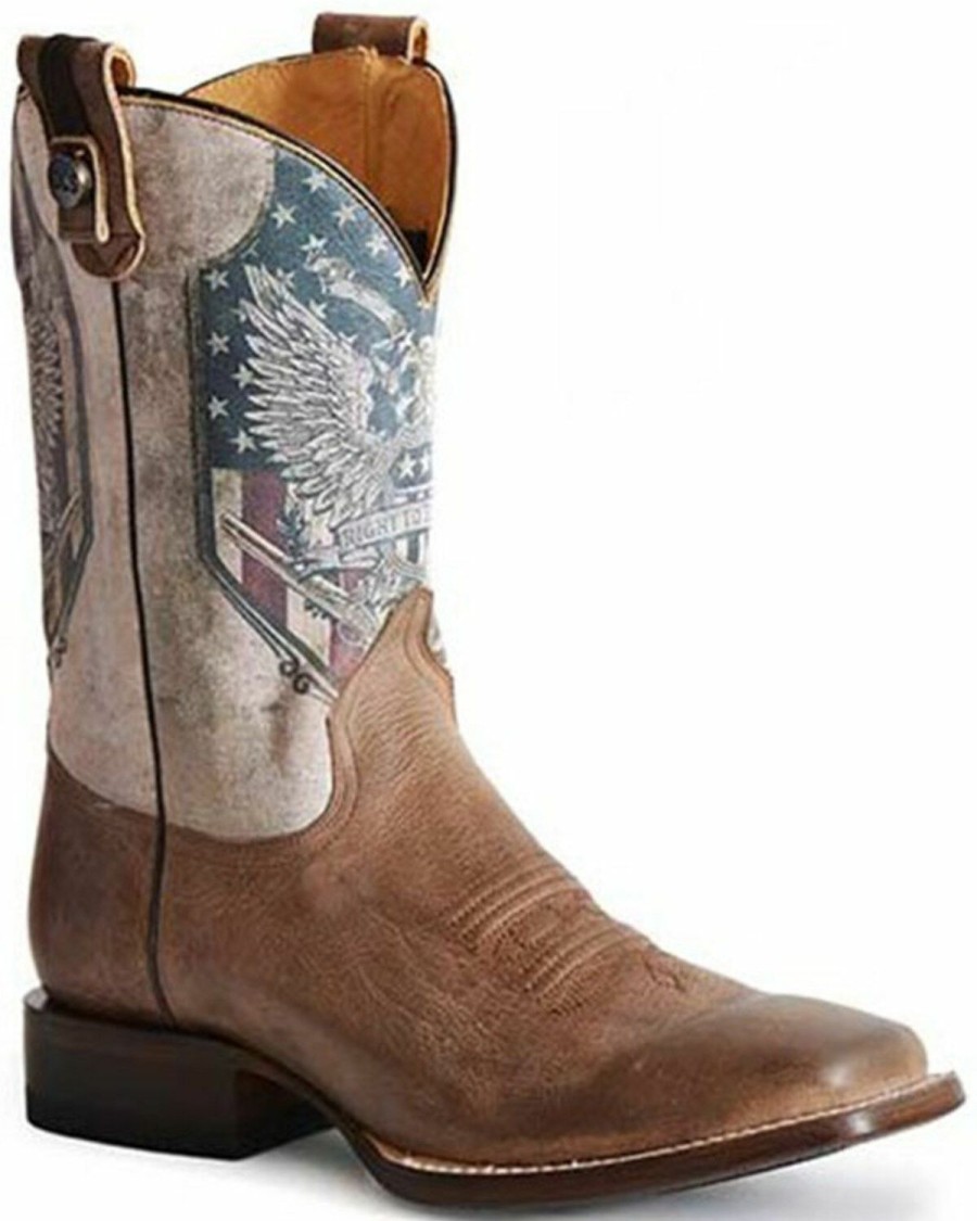 Men * | Hot Sell Roper Men'S 2Nd Amendment Western Boots Wide Square Toe