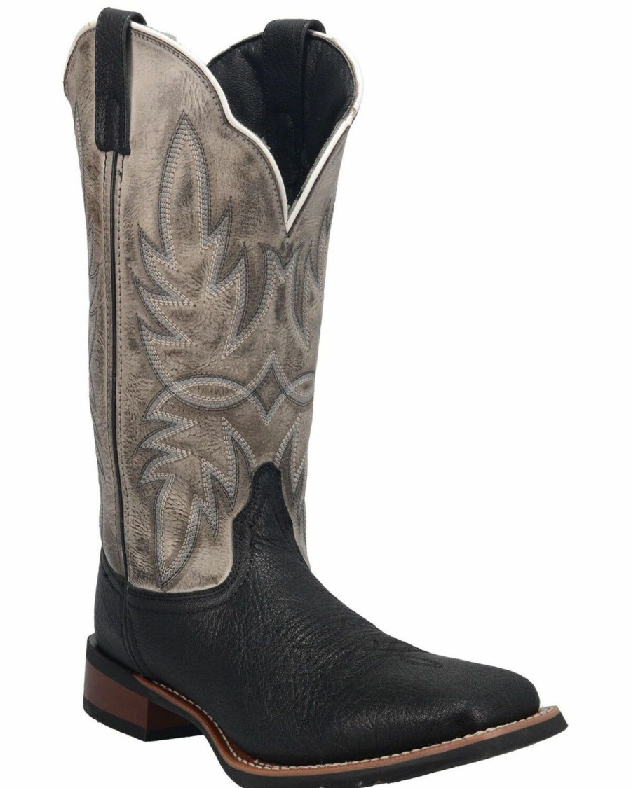 Men * | Hot Selling Laredo Men'S Isaac Western Boots Wide Square Toe