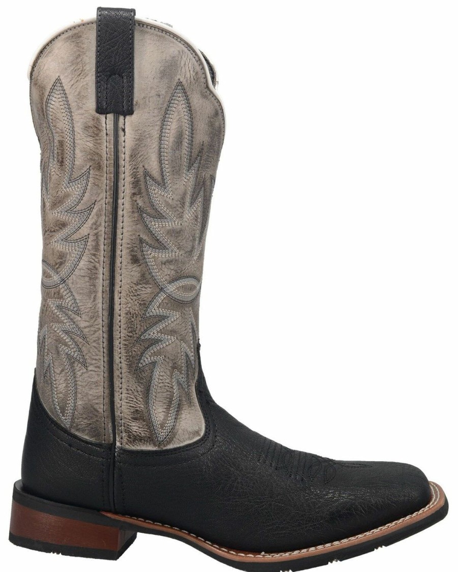 Men * | Hot Selling Laredo Men'S Isaac Western Boots Wide Square Toe