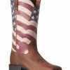 Women * | Sale Online Ariat Women'S Round Up Patriot Western Boots Square Toe