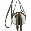 Women * | Bestsellers Tony Lama Women'S Hair-On Hide Fringe Canteen Crossbody Bag