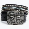 Kids * | Attractive Cody James Boys' Lil Buckaroo Black Ribbon Western Belt