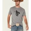 Gifts * | Sts Ranchwear By Carroll Sale Online Sts Ranchwear Men'S Heather Grey Bareback Graphic Short Sleeve T-Shirt