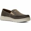 Men * | Premium Ariat Men'S Heather Brown Hilo 360 Canvas Slip-On Casual Shoe Moc Toe