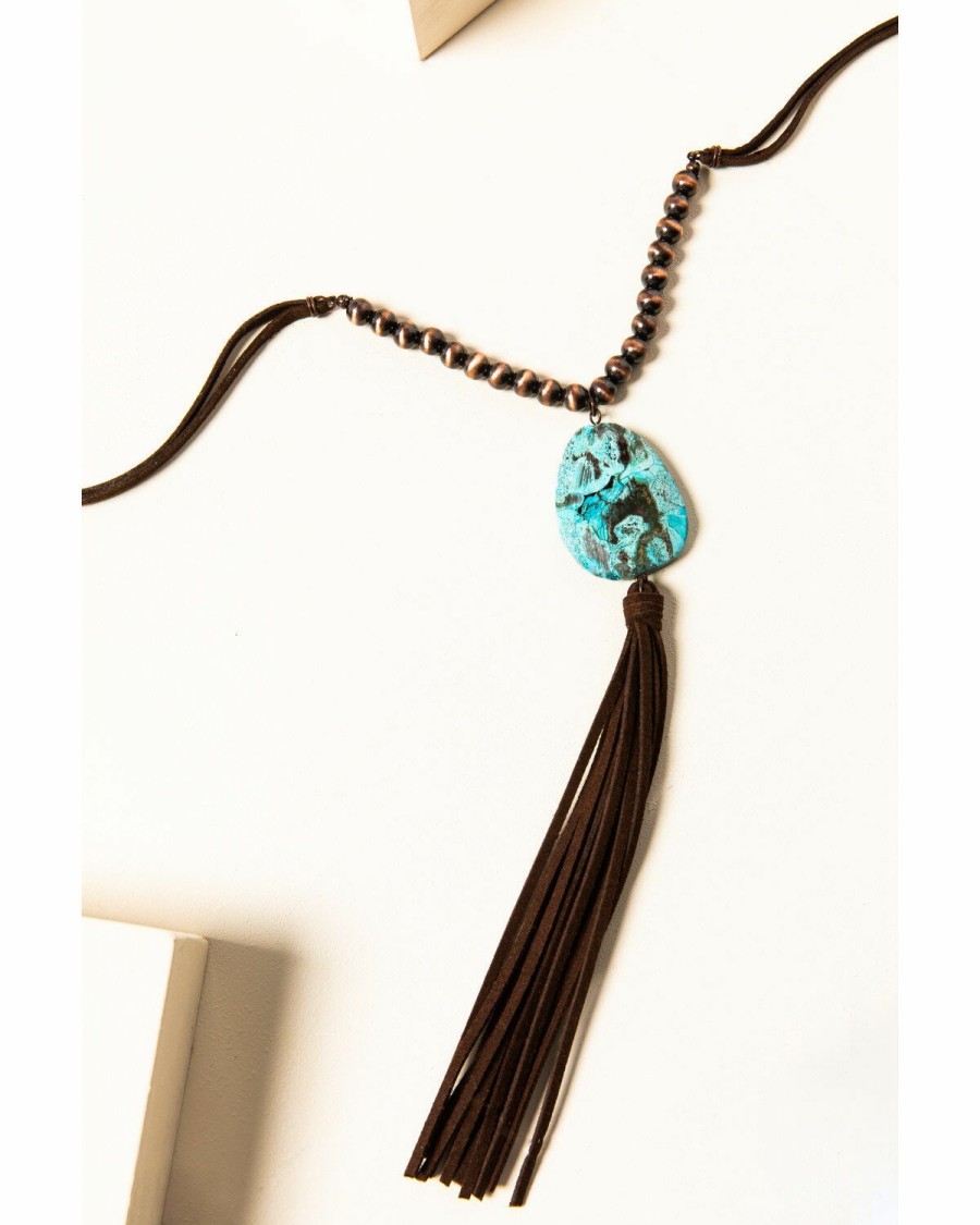 Women * | Hot Sell Shyanne Women'S Willow Moon Stone Tassel Necklace