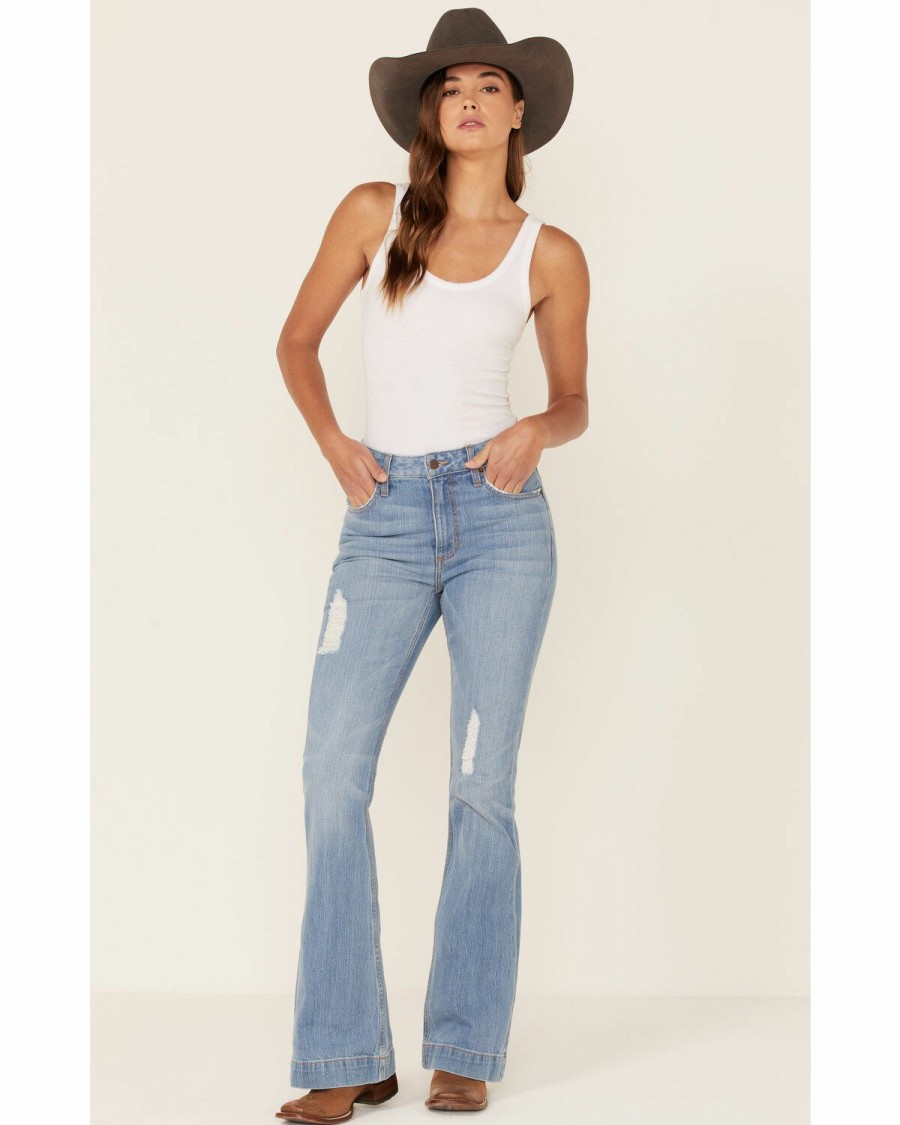 Women * | Special Offers Kimes Ranch Women'S Jennifer Faded Flare Jeans