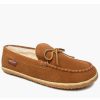 Men * | New Threads Minnetonka Men'S Brown Taft Slippers Moc Toe