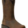 Men * | Hot Sell Ariat Groundbreaker Pull-On Work Boots Round Toe