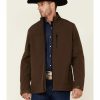 Men * | Bestsellers Cody James Core Men'S Solid Brown Steamboat Zip-Front Bonded Jacket Big & Tall