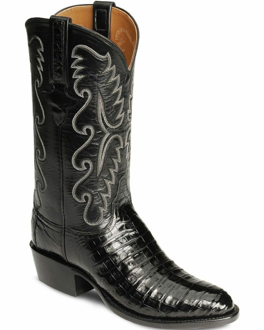 Men * | Cut Price Lucchese Handmade Classics Caiman Ultra Belly Cowboy Boots Medium Toe