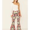 Women * | Special Offers Ranch Dress'N Women'S Southwestern Print Super Flare Leg Jeans