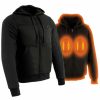 Men * | Hot Sell Milwaukee Leather Men'S Patented Dual Tech Heated Hooded Sweatshirt Big