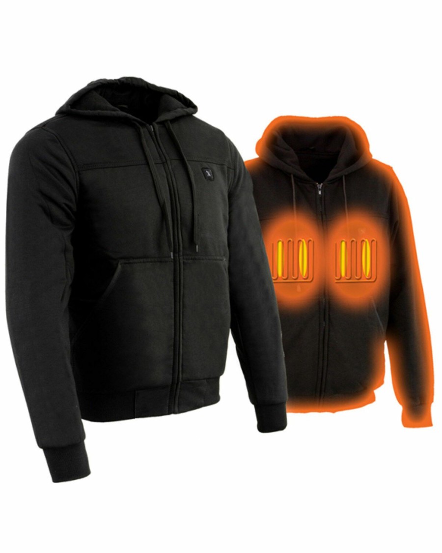 Men * | Hot Sell Milwaukee Leather Men'S Patented Dual Tech Heated Hooded Sweatshirt Big