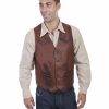 Men * | Sale Online Scully Men'S Classic Western Leather Vest