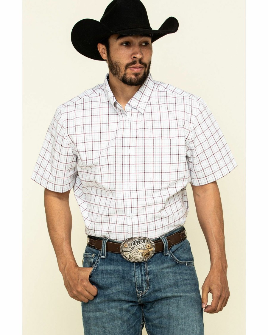 Men * | Special Offers Cody James Core Men'S Badlands Small Plaid Short Sleeve Western Shirt