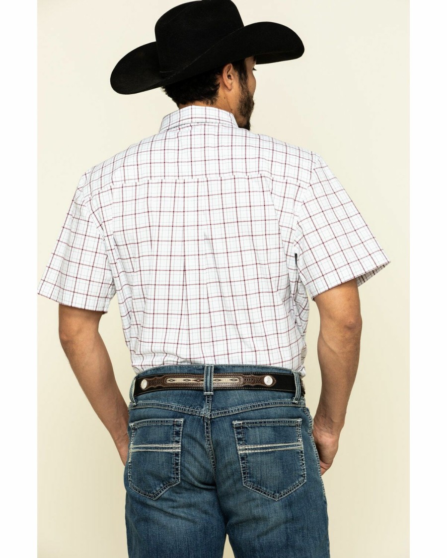 Men * | Special Offers Cody James Core Men'S Badlands Small Plaid Short Sleeve Western Shirt