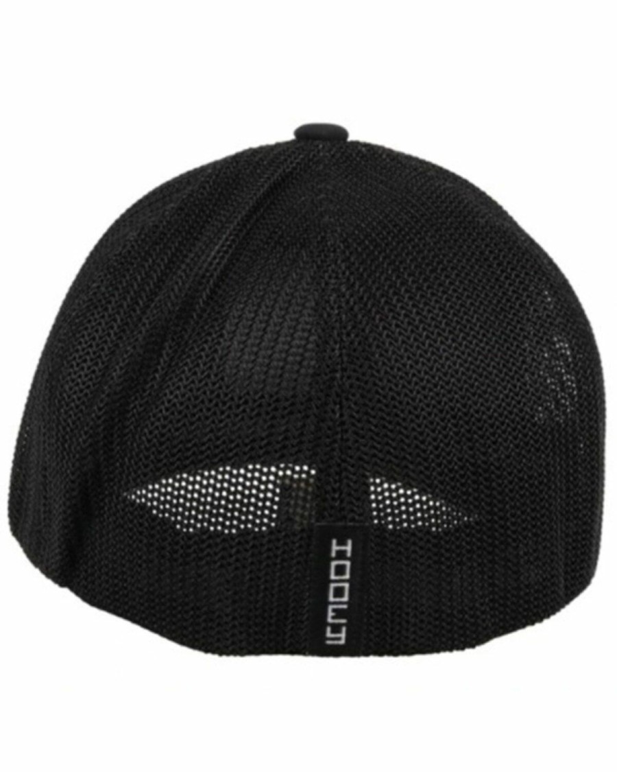 Men * | Sale Online Hooey Men'S Grey & Black Cheyenne Logo Mesh-Back Flex Fit Ball Cap