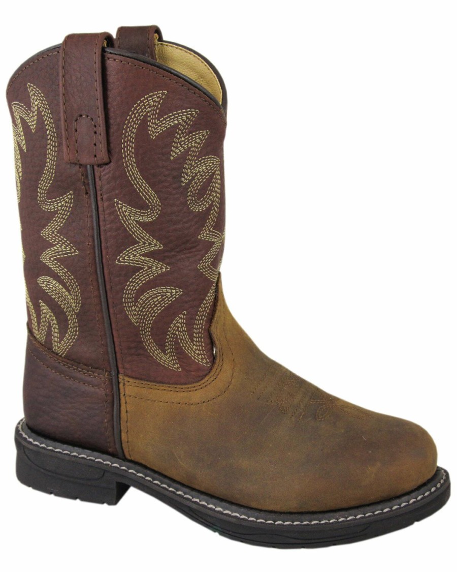 Kids * | Special Offers Smoky Mountain Boys' Buffalo Wellington Western Boots Round Toe