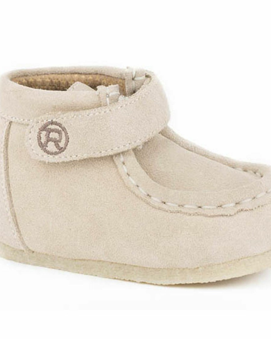 Kids * | Special Offers Roper Infant Boys' Tan Suede Poppet Boots Moc Toe