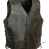 Men * | New Threads Milwaukee Leather Men'S "Live To Ride" Flying Eagle Vest 5X