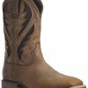 Men * | Sale Online Ariat Men'S Hybrid Venttek Distressed Western Boots Wide Square Toe