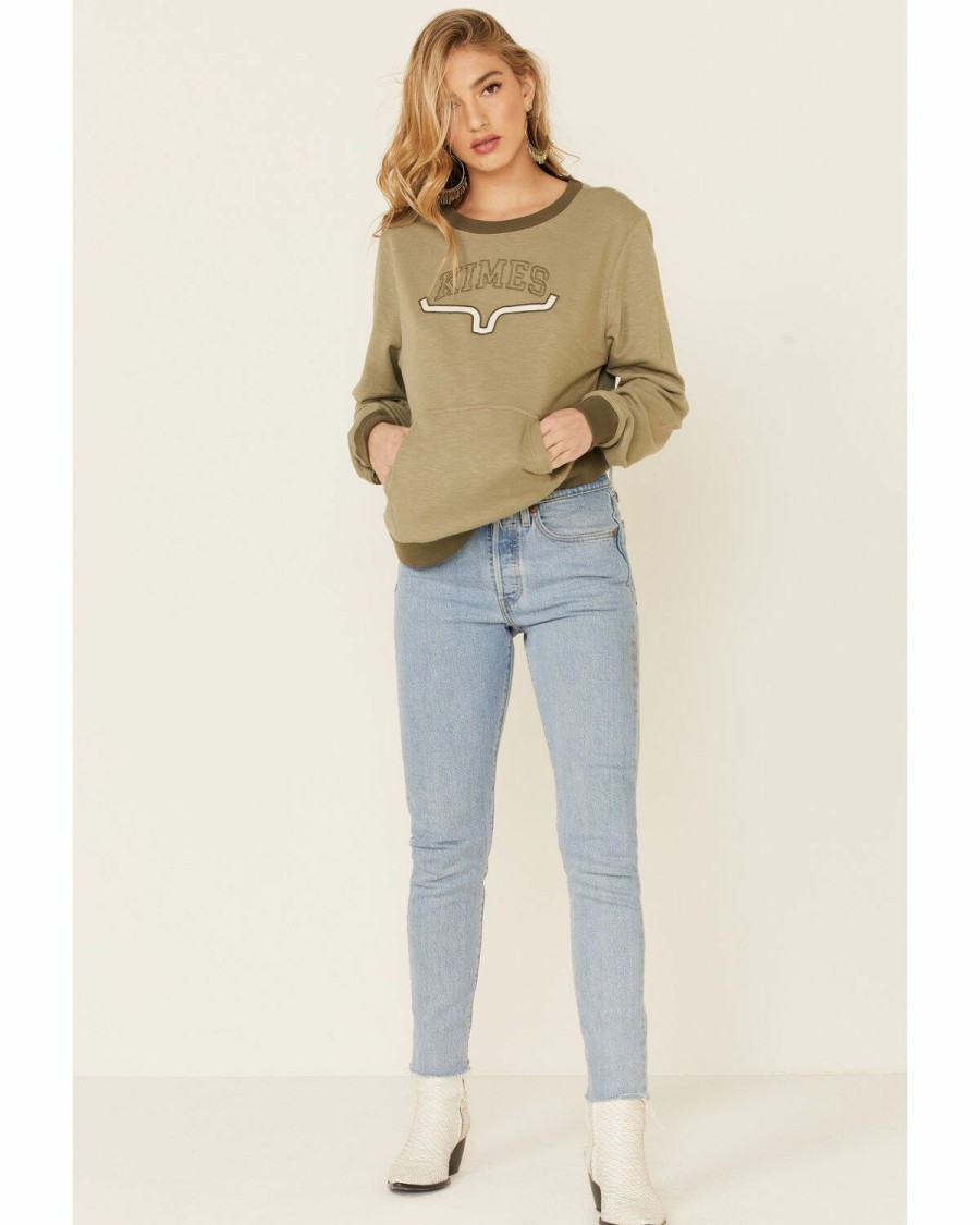 Women * | Unique Kimes Ranch Women'S Sage Upside Crew Long Sleeve Pullover Top