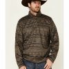 Men * | Best Sellers Ariat Men'S Tan Serape Wesley 1/4 Zip Fleece Pullover