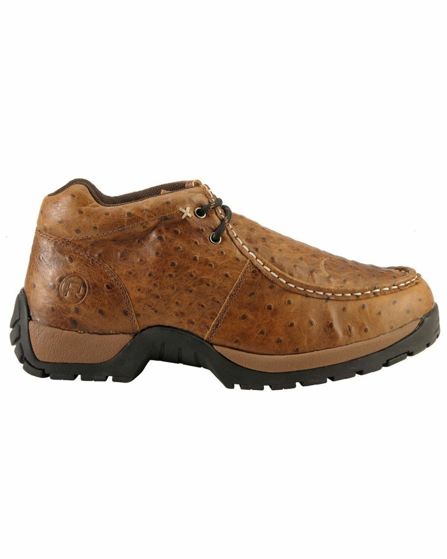 Men * | Attractive Roper Men'S Ostrich Print Chukka Casual Boots