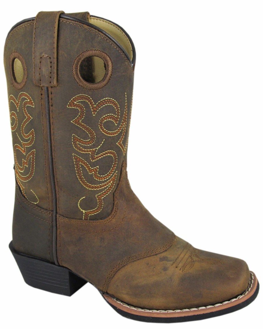 Kids * | Cut Price Smoky Mountain Boys' Sedona Western Boots Square Toe