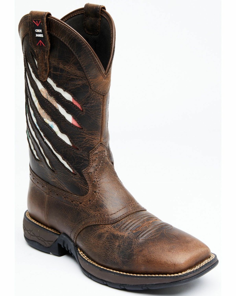 Men * | Official Brothers & Sons Men'S Xero Gravity Lite Mexican Flag Western Boots Broad Square Toe