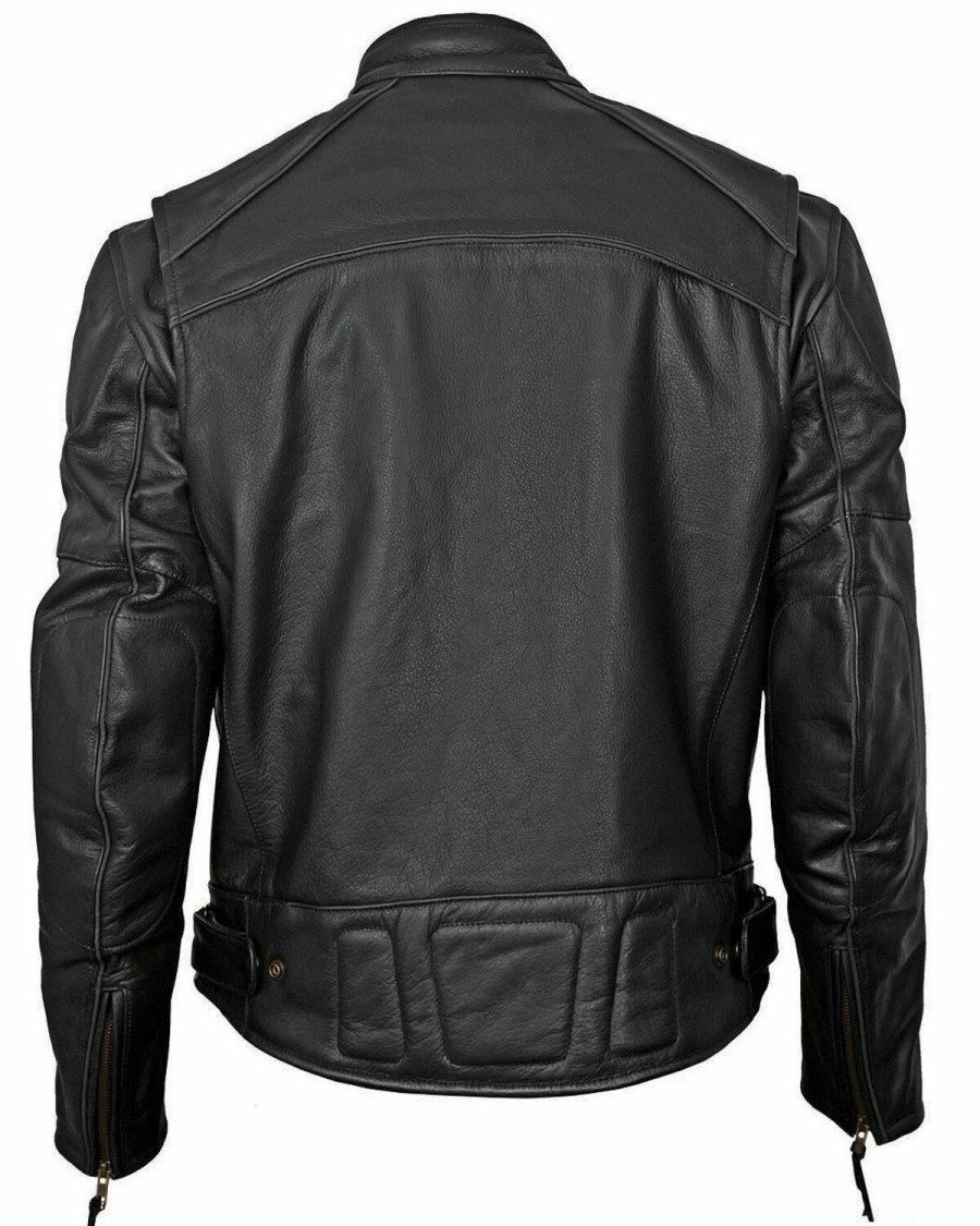 Men * | Milwaukee Motorcycle Clothing Official Milwaukee Men'S Warrior Leather Motorcycle Jacket