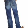 Kids * | New Ariat Boys' Blue B4 Relaxed Fit Boundary Dakota Bootcut Jeans