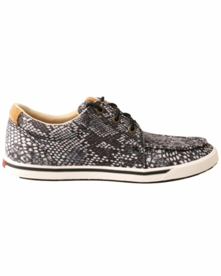 Women * | New Threads Twisted X Women'S Snake Print Kicks Casual Shoes Moc Toe