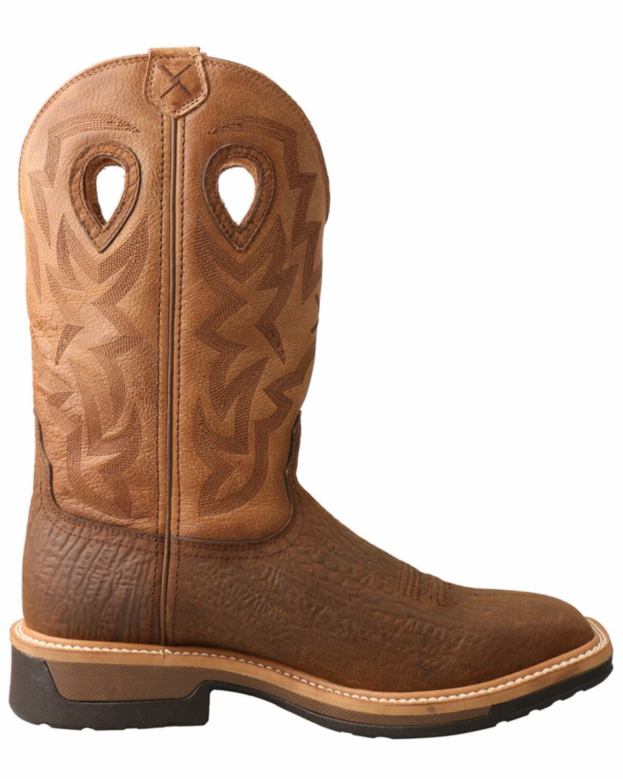 Men * | Special Offers Twisted X Men'S Lite Cowboy Western Work Boots Wide Square Toe