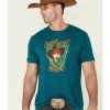 Men * | Special Offers Wrangler Men'S Heather Cayn Pepper Gs Rodeo Graphic Short Sleeve T-Shirt