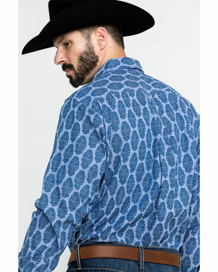 Men * | Cut Price Ariat Men'S Ajax Stretch Paisley Print Long Sleeve Western Shirt