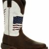 Men * | Cut Price Durango Men'S Flag Embroidery Western Boots Square Toe