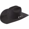 Men * | Hot Selling Justin 20X Classic Black Felt Cowboy Hat