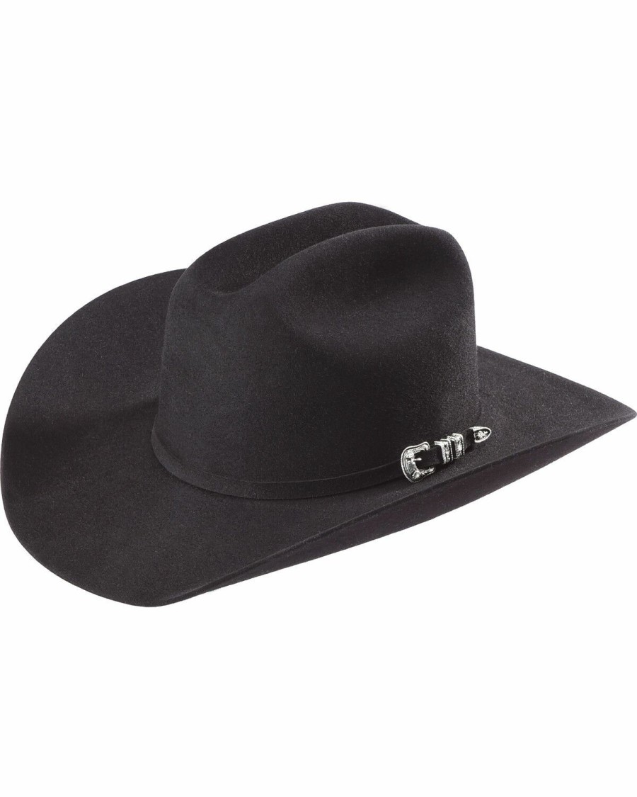 Men * | Hot Selling Justin 20X Classic Black Felt Cowboy Hat