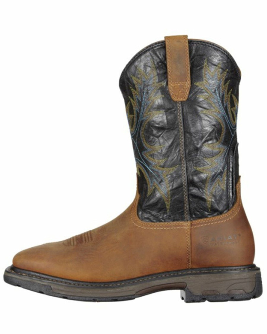 Men * | Cut Price Ariat Men'S Workhog H2O Waterproof Steel Toe Western Work Boots