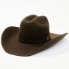 Men * | Official Cody James Men'S 5X Self Band Cattleman Fur Blend Western Hat Brown